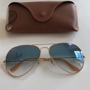Ray ban blue gradient aviator sunglasses